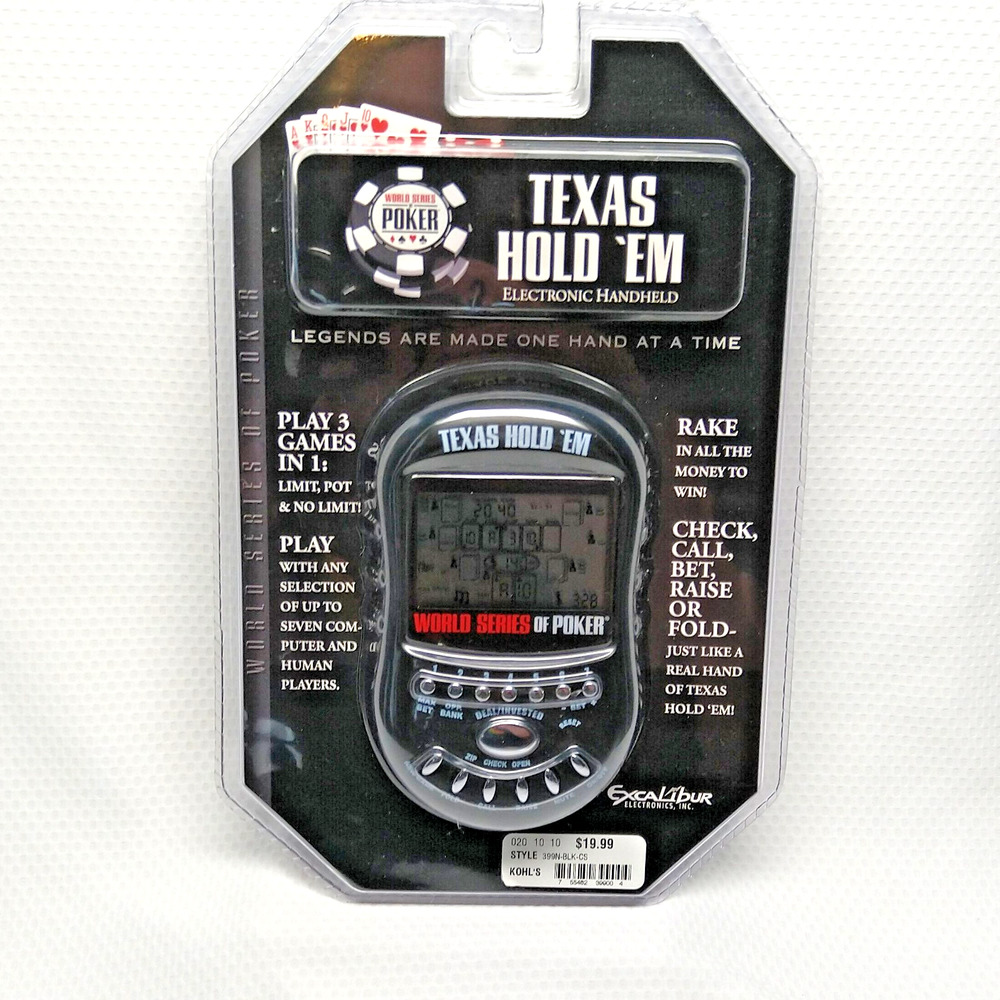 Factory Sealed Excalibur WSOP Texas Hold 'Em Handheld Electronic Poker Game New